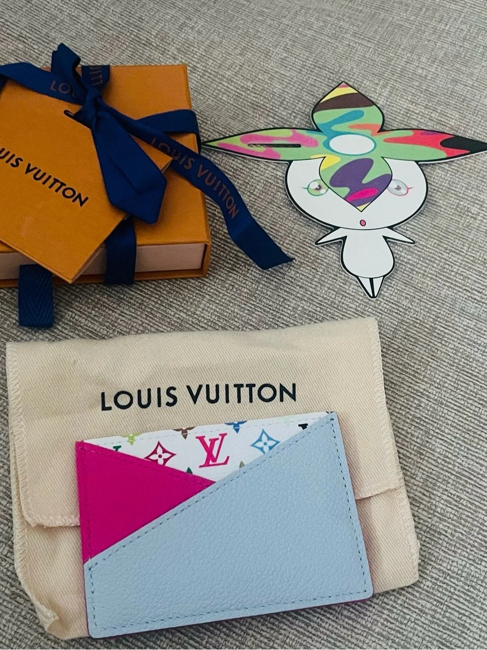 Louis Vuitton Pink Multicolor Monogram Card Holder